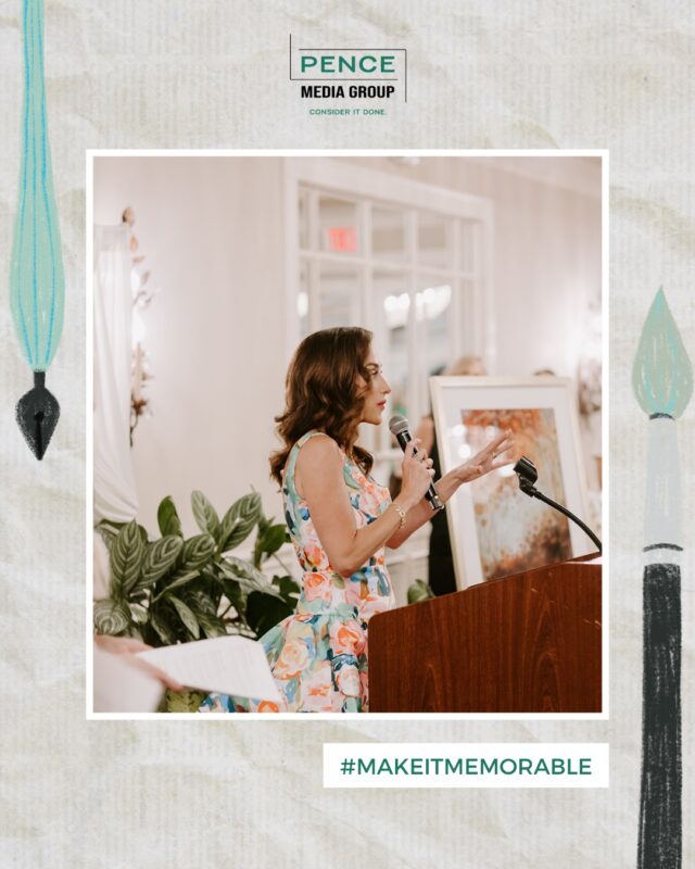 PMG's NicolePence recently had the honor of serving as the emcee for the third annual TiffanySkillingInteriors Designing Hope Art Sale benefiting Habitat for Humanity's Women Build initiative. 

The evening brought together talented local artists, community leaders and generous supporters for an inspiring event where every piece of artwork sold helped build hope. The event raised more than $32,000 this year and expanded into a larger venue, creating an even more elevated experience while continuing to make a meaningful impact. 

Nicole loves serving as an emcee or host for clients, especially non-profit partners. PMG always offers an discounted, non-profit rate for all PMG Gives Back initiatives for our services. #PMGGivesBack

#MakeItMemorable #PenceMediaGroup #ConsiderItDone #IndianaPublicRelations #IndianaMarketing